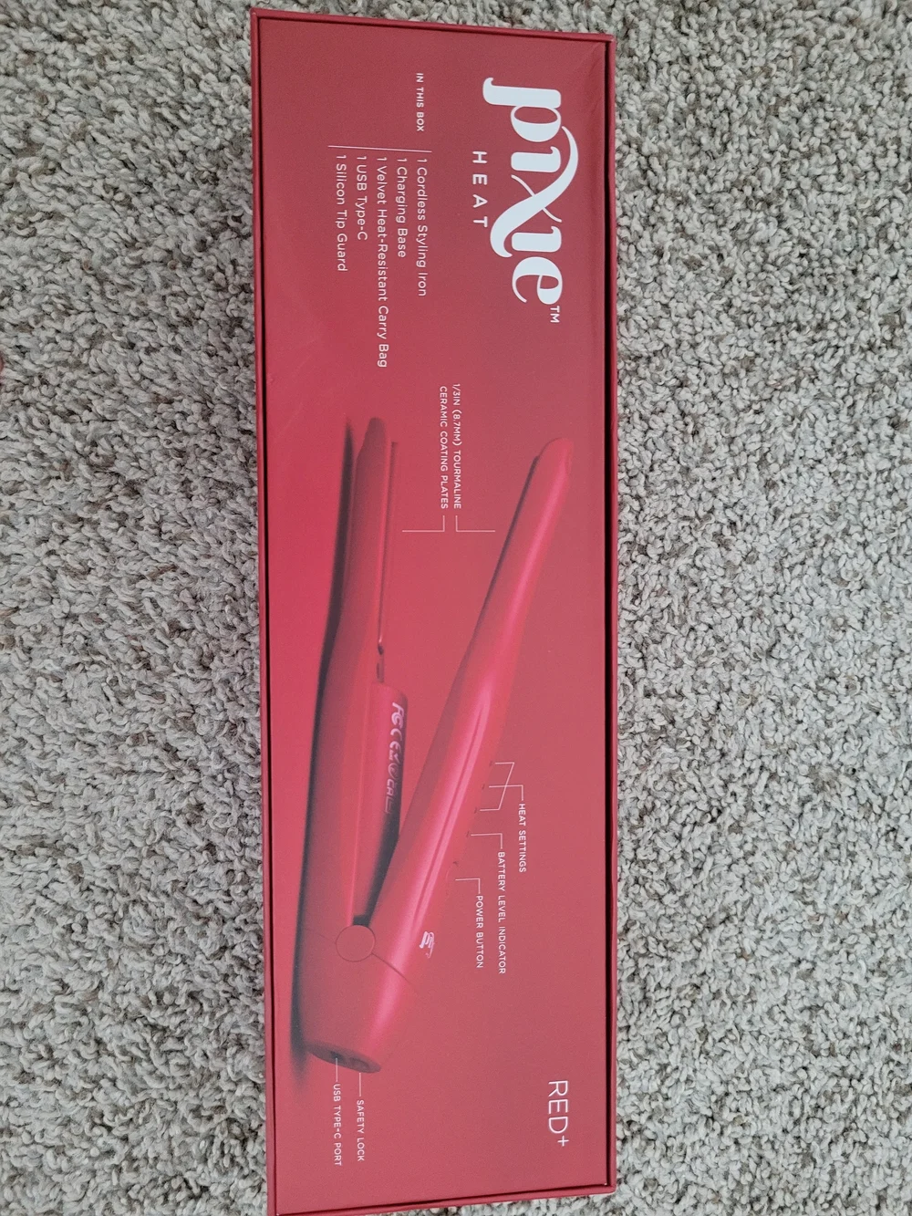 Pixie Heat Red Cordless Styling Iron - for Short Pixie Cuts